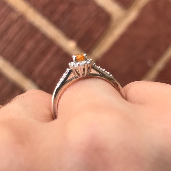 Sterling silver ring sapphire stone size 5 - Picture 6 of 8